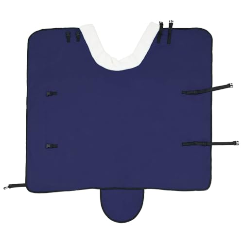 Couverture pour cheval bleu marine avec boucles réglables