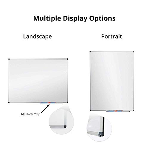 Dexboard 2 Pack 48 X 36 Large Magnetic Dry Erase Board With Removable Marker Tray| Commercial Quality Wall-Mounted Aluminum Message Presentation White Board For Home Office Classroom #TOP3