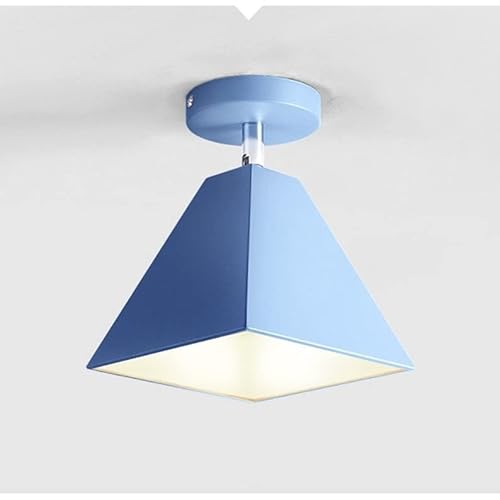 E27 Deckenleuchten Modern Nordic Deckenlampe Kreativ Design Flurlampe Eisen küchenlampen Schlafzimmer Deckenbeleuchtung Balkon Eingang Gang Balkon Treppe Decken Licht 17 * 20.5cm,Blau