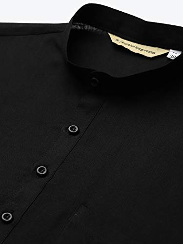 Full Sleeve Linen Short Kurta (Green,50)2