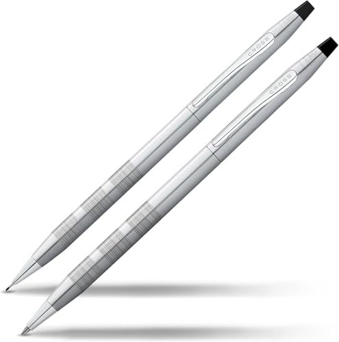 Cross Classic Century Kugelschreiber und Drehbleistift Set (Bleistift, 0,7 mm, Kugelschreiber Strichstärke: M) satin chrom