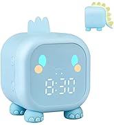 Sveglia Digitale Per Bambini Seutgjie - Con 8 Luci Notturne RGB E 18 Suonerie | Doppia Sveglia, Snooze, Ricaricabile | Bianco - Foto 5