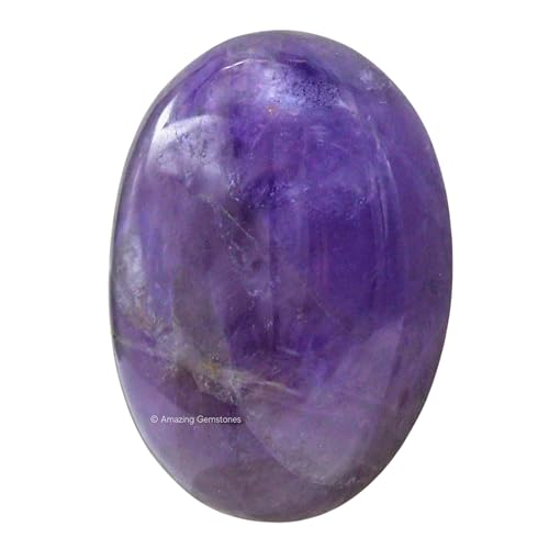 Image of Amazing Gemstone Amethyst Crystals and Healing Stones - Large Palm Stone Crystals Piedra - Crystal for Good Luck, Balanced Positive Energy, Meditation - Unique Stocking Stuffers Gifts for Women, Men