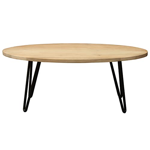 Tavolino Basso Ovale L100 X L55 Cm In Legno Massello Di Mango Vibes - 4