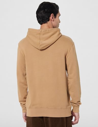 Image of Gap Men's Full Sleeve Hooded Neck Standard Fit Brushed Sweatshirt,Lt.Brown,XS