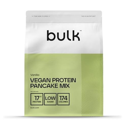 Bulk Vegan Protein Pancake Mix, Vanilla, 500 g, 10 Servings, Packaging May Vary