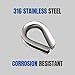 Stainless Steel 316 Rope Thimble Marine Grade by MarineNow 5/16