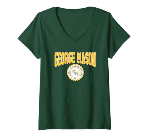 Womens George Mason University Patriots Collegiate Seal V-Neck T-Shirt