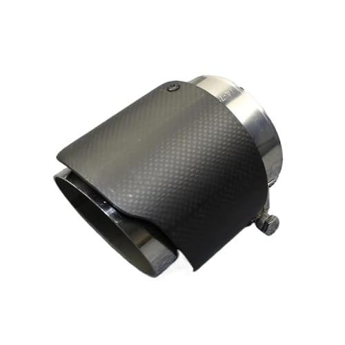 Embout d'échappement silencieux voiture acier inoxydable 304 look carbone mat 63mm