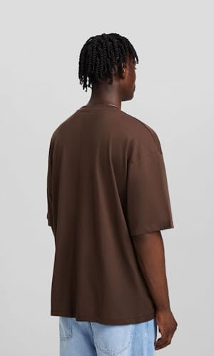 Camisetas Masculina Oversized Basica Larga Estilo Rua Streetwear T-shirt Casual Penteado 30.1 (BR, A