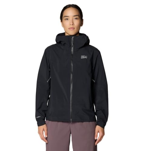 Mountain Hardwear Women's Cloud Cipher Hooded Jacket, Black, Large
