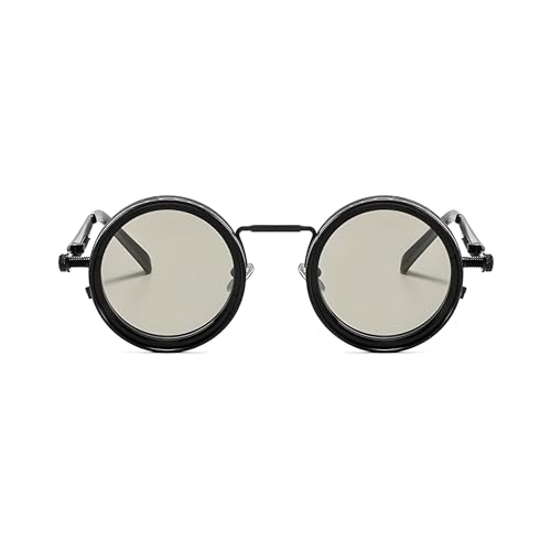 Image of 4Flaunt Spyn ND9 Adjustable Round Sunglasses with ND Filter - Stainless Steel Frame, Gojo Inspired Design, Polarized TAC Lenses & UV400 Protection
