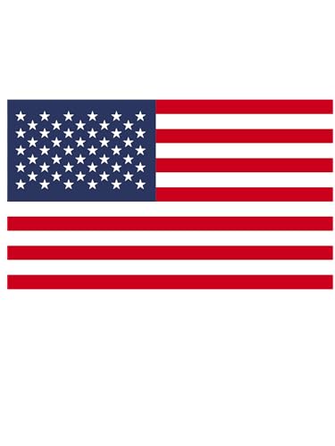 Image of USA Flag Vinyl Sticker, 7 inches by 3.8 inches