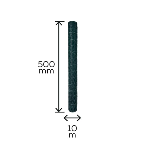 Alberts 614225 Sechseckgeflecht | verschiedene Längen und Höhen - wahlweise in verschiedenen Farben | grün | Maschung 25 mm | Höhe 50 cm | Länge 10 m
