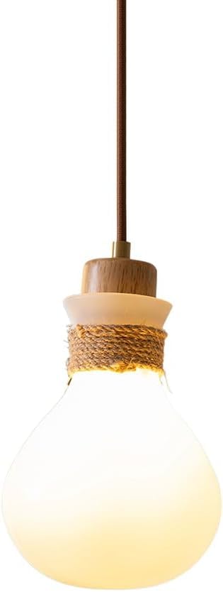 Suspension en verre blanc rétro pour illuminer votre table de chevet avec douceur