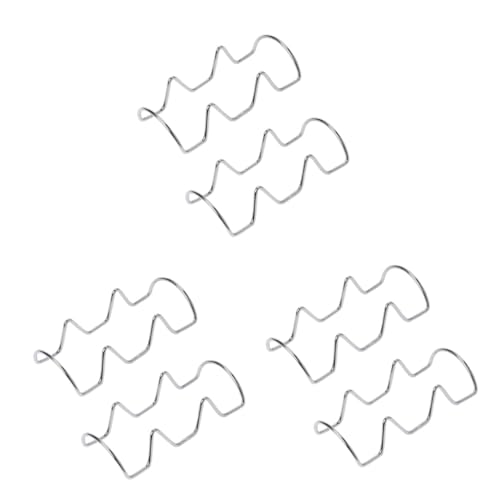 DECHOUS 6 Pcs Taco Rack Pancake Holder Taco Shell Baking Rack Prensa Para Tortillas Maquina Para Tortillas Stainless Steel Taco Holder Soft and Hard Taco Shells Mexican Pancakes