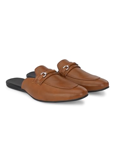 Image of San Frissco Men's Loafers Textured Horsebit Mules Slip On Shoes /Soft Cushioned Footbed Insole with TPR Sole /Stylish Durable Flexible Perfect for Party, Events, Weddings and Office
