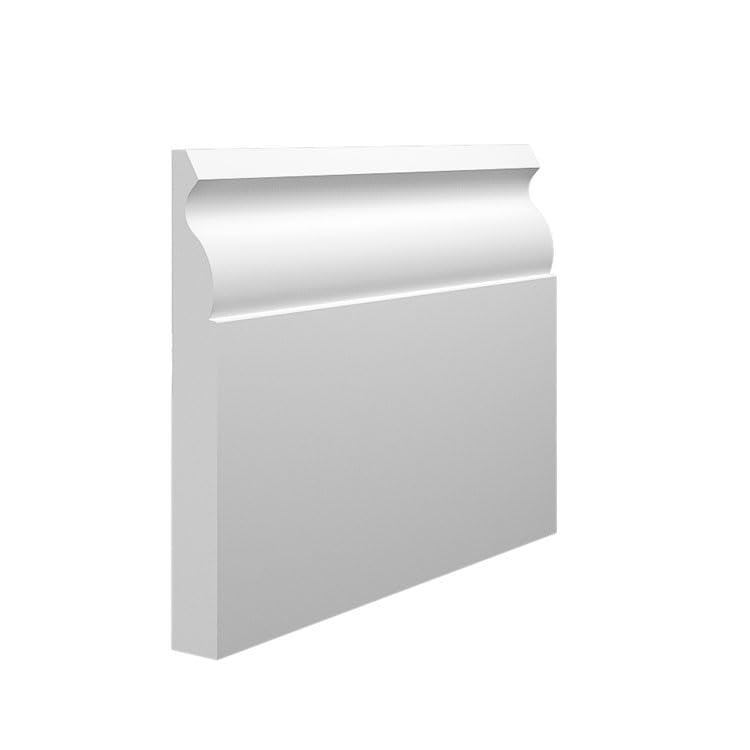 Ogee 1 MDF Skirting Board - 170mm x 18mm x 3050mm, White Primed (Pack of 5)