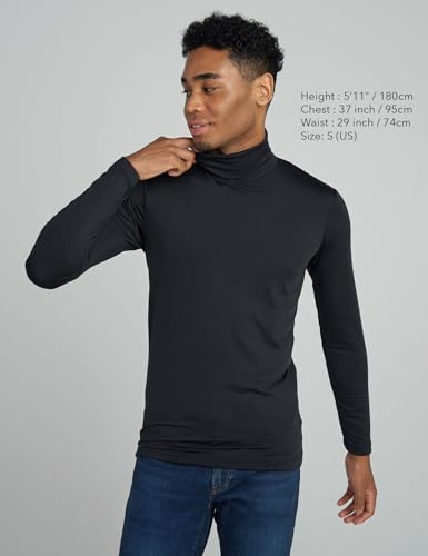 LAPASA Mens Thermal Turtleneck Underwear Top Fleece Long Sleeve Shirt Base Layer Undershirt Lightweight Midweight M122/M1242