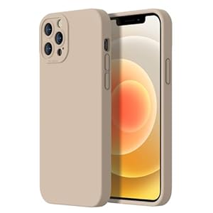 Designed for iPhone 12 Pro Case – Upgraded Enhanced Camera Protection-Soft Microfiber Lining Inside-Liquid Silicone Shockproof Protective Phone Case 6.1″ for Men Women Girls- Milky Coffee