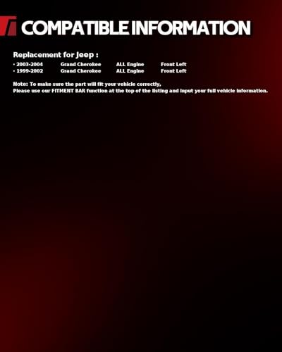 Image of Torchbeam Front Brake Caliper Left for Jeep 1999-2004 Grand Cherokee, Front Left Caliper Replace # 18B4827