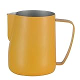 Photo Gallery hemoton - bricco per latte in acciaio inox, per cappuccino e latte, 350 ml, colore: blu, acciaio inox, giallo., 600ml, 9 * 11cm Photo Gallery hemoton - bricco per latte in acciaio inox, per cappuccino e latte, 350 ml, colore: blu, acciaio inox, giallo., 600ml, 9 * 11cm
