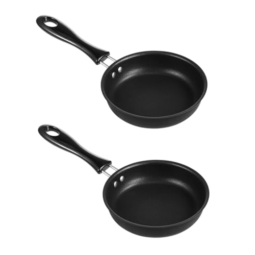 BIUDECO 2 piezas Mini Sartén Antiadherente para Huevos de Sartén Pequeña Práctica y Resistente para Desayunos y Uso Familiar o Restaurante