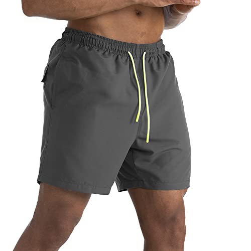 Men's Swim Trunks Quick Dry Swimwear Mens Beach Board Shorts Bathing Suits Swimming Shorts with Mesh Lining Navy2