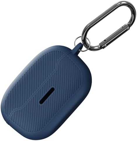 Silicone Protective Case Compatible with JBL Endurance Race, Portable Scratch Shock Resistant Cover with Carabiner [Front LED Visible] Dark Blue