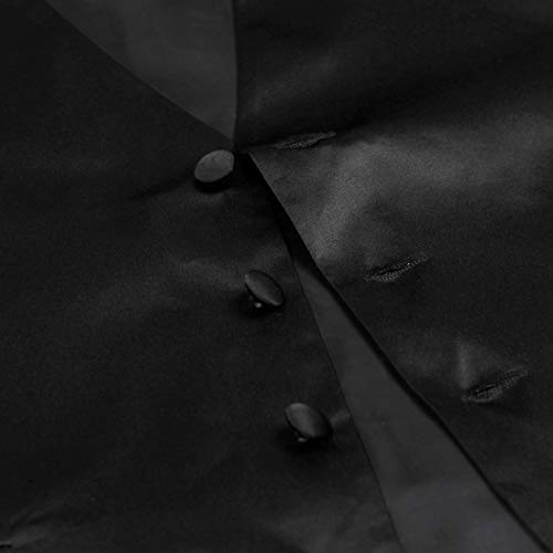 Dan Smith Men's Fashion Italy Series Plain Microfiber Fashion Vest Matching Bow Tie With Bags 7