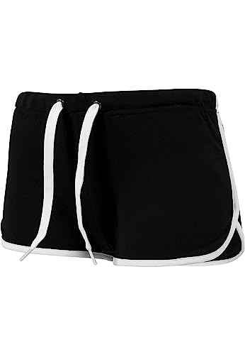 Urban Classics Damen Short Ladies French Terry Hotpants, Gr. 38 (Herstellergröße: M), Mehrfarbig (blk/wht 50)