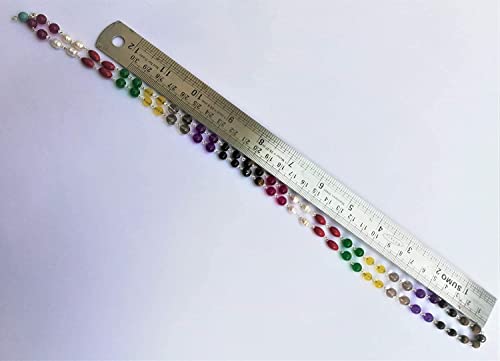 Mala Navratna perles multicolores Navgrah collier bouddhiste de 68 cm de qualité A+ - 7