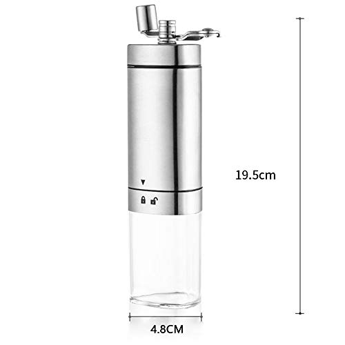 Kaffeemühle Manuelle Espressomühle mit Verstellbarer konischer Keramik Hand-Kaffeemühle mit Keramik-Mahlwerk… – Bild 6