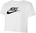 Produktbild Nike Mädchen G NSW Tee Crop Futura T-Shirt, White/Black/Black, XL