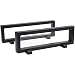 2-Piece Set of 3D Display Cases - Transparent Plastic Display Frames for Jewelry, Antique, Coin, Medal and Family Heirloom Display, Black - 9 x 2.7 x 0.75 Inches