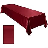 Matériau satiné : fabriquée à partir de tissu polyester, cette nappe est fabriquée en satin de qualité supérieure, durable et offre un look luxueux pour votre décoration de banquet et table de salle à manger de mariage.