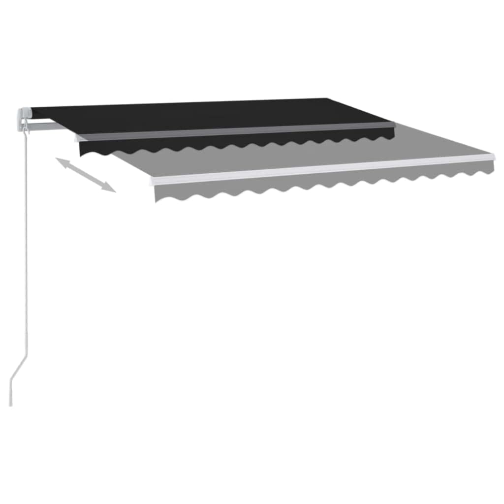 Aluminio Resistente a la oxidación con toldo LED Solar Plegable manivela