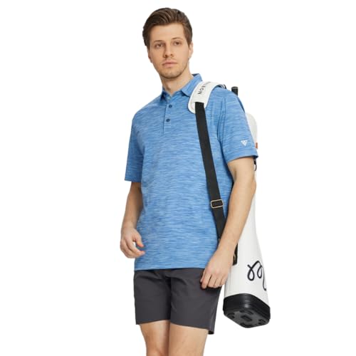 M MAELREG Golf Shirts for Men Dry Fit Short Sleeve Casual Performance Moisture Wicking Heather Pique Collared Polo Shirts - Image 4