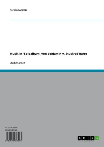 Benjamin Stuckrad Barre Soloalbum Musik in 'Soloalbum' von Benjamin v. Stuckrad-Barre eBook : Lammer