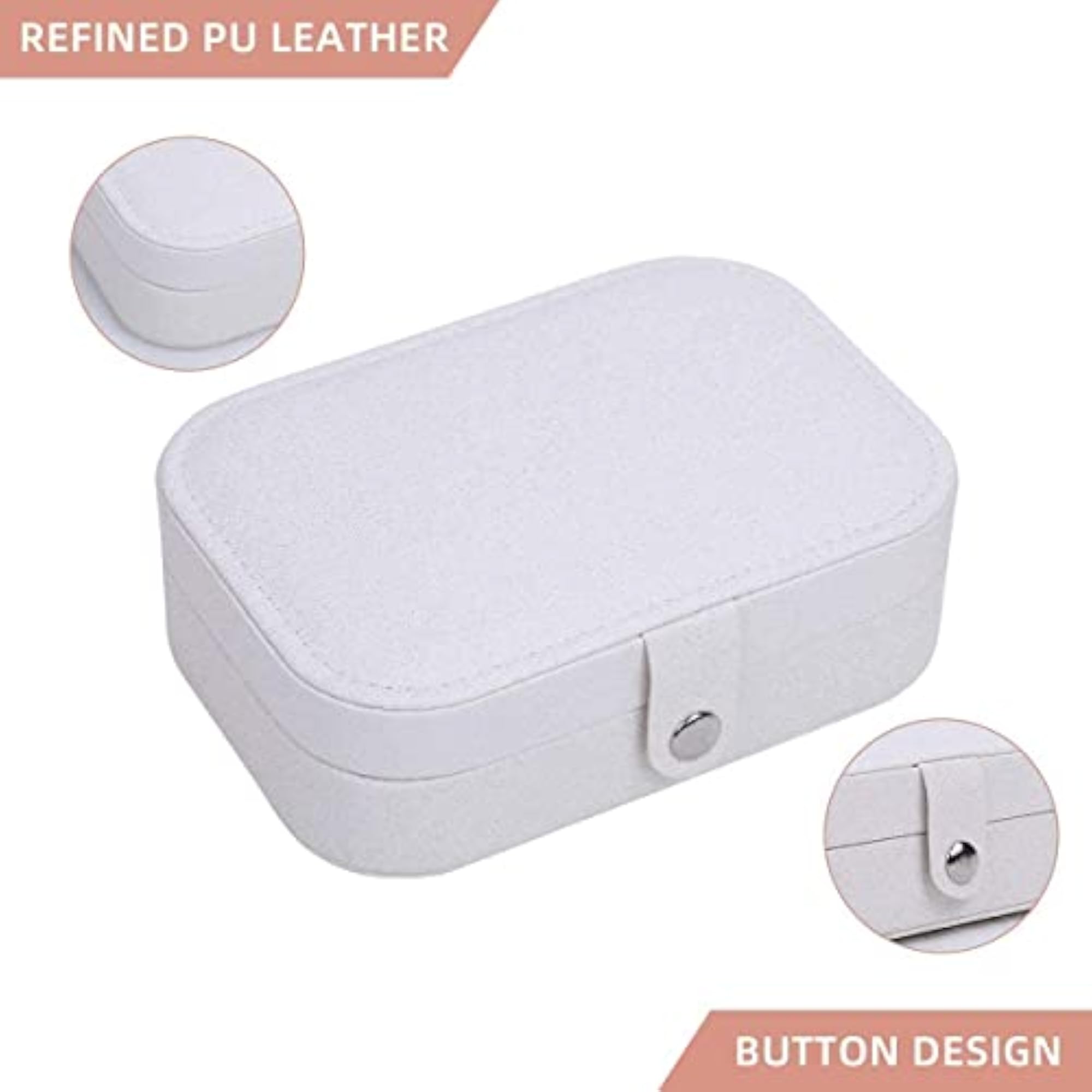 PU Leather Travel Jewelry Organizer Case for Women