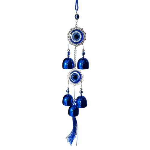 Image of Wind Chimes for Balcony, Home Positive Energy and Living Room Evil Eye Wind Chime for Bedroom, Outside, Door Entrance and Garden Outdoor Fengi Shui Vastu Bell Wall Hanging Home Decor Items