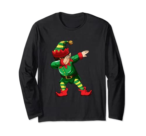 Dabbing Elf Squad Navidad Niños Niñas Niños Navidad Dab Regalo Manga Larga