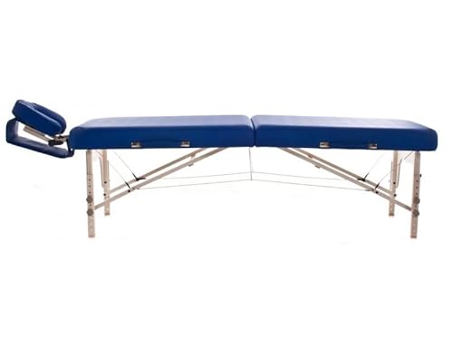 Quirumed Klappbare Shiatsu-Trage aus Holz, 219 x 63 cm, Farbe Schwarz, Kunstleder, höhenverstellbar, Abnehmbarer Kopf, bis 204 kg, mit Transportrucksack