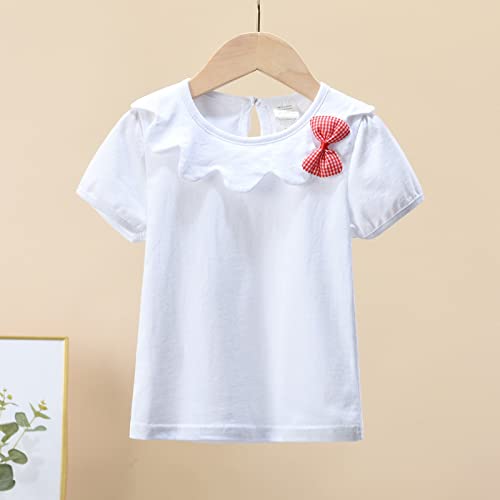 Crop Top for Girls 7to8 Under 5 Sleeve T Casual Outing Holiday 1 to 10 Years Crop Top for Girls 7to8 (White, 6-12Months)2
