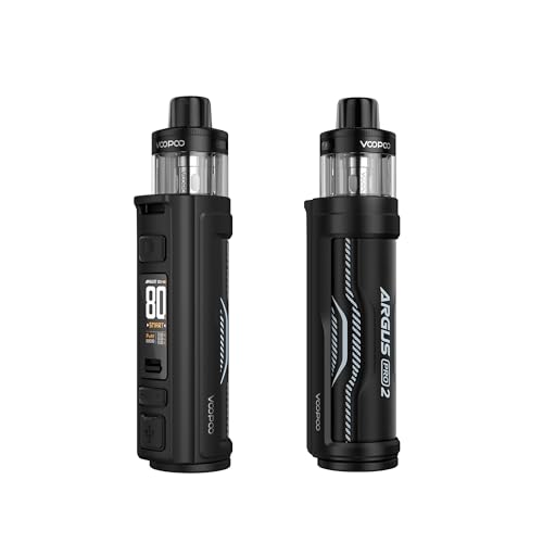 VOOPOO ARGUS PRO 2 Kit 80W Pod Mod Built in 3000mAh Battery With PNP-X Cartridge Electronic Cigarette Vape (No Nicotine No E Liquid) (Spray Black)