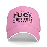 Huareicq Fuck Hakeem-Jeffries Hat Jeffries Sucks Republican Anti Democrat Baseball Cap Dad Trucker Hat Pink