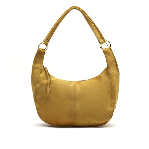 MISAKO Sandrina-1 bolso hombro efecto ante Mujer - Sandrina-1 Mostaza 24x35x13cm