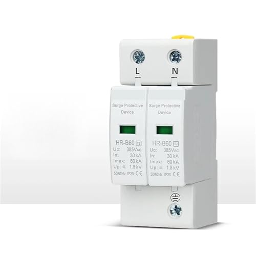 2P AC SPD 20KA-40KA 30KA-60KA 275V 385V 住宅用サージプロテクター保護低電圧避雷器(30-60KA,2P AC275V)