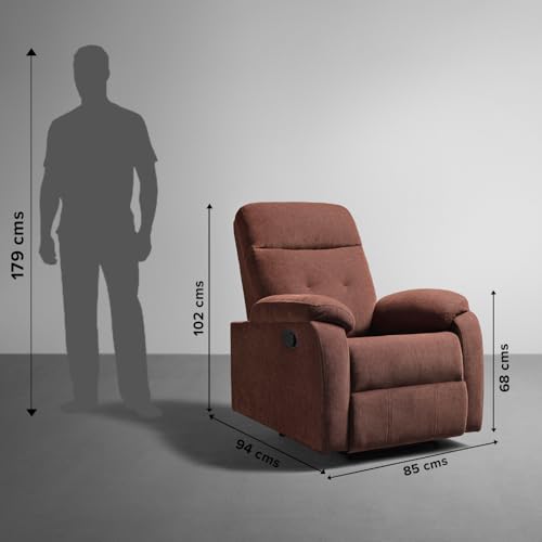 Image of Sleepyhead RX5 - Single Seater Fabric Recliner (Turkish Brown)