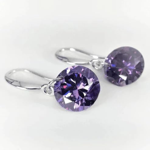 Image of Nilu's Collection Enchanting Light Weight Cubic Zircon Crystal Drop Earrings for Women and Girls, for Daily Use, Office Use